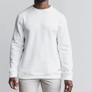 Nobull athletic Men's Performance essential crew Sweatshirt white Tencel XXXL
